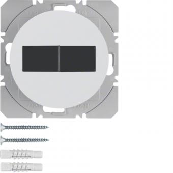 Berker R.1 - R.3 Solar Funkwandsender 2fach flach polarweiß glänzend 